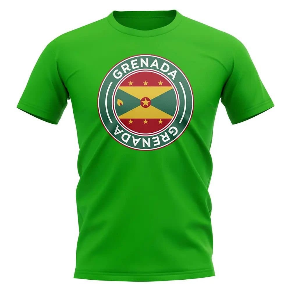 Grenada Grenada Men's Personalised Football Badge T-Shirt in Green