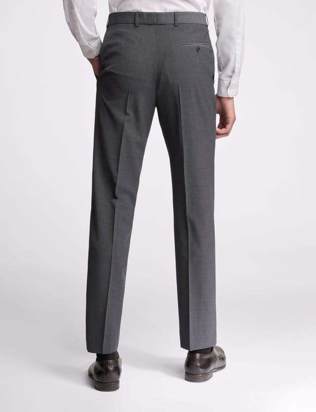 Ted Baker Ted Baker Men's Premium Charcoal Panama Slim Suit Trousers in Grey - 2