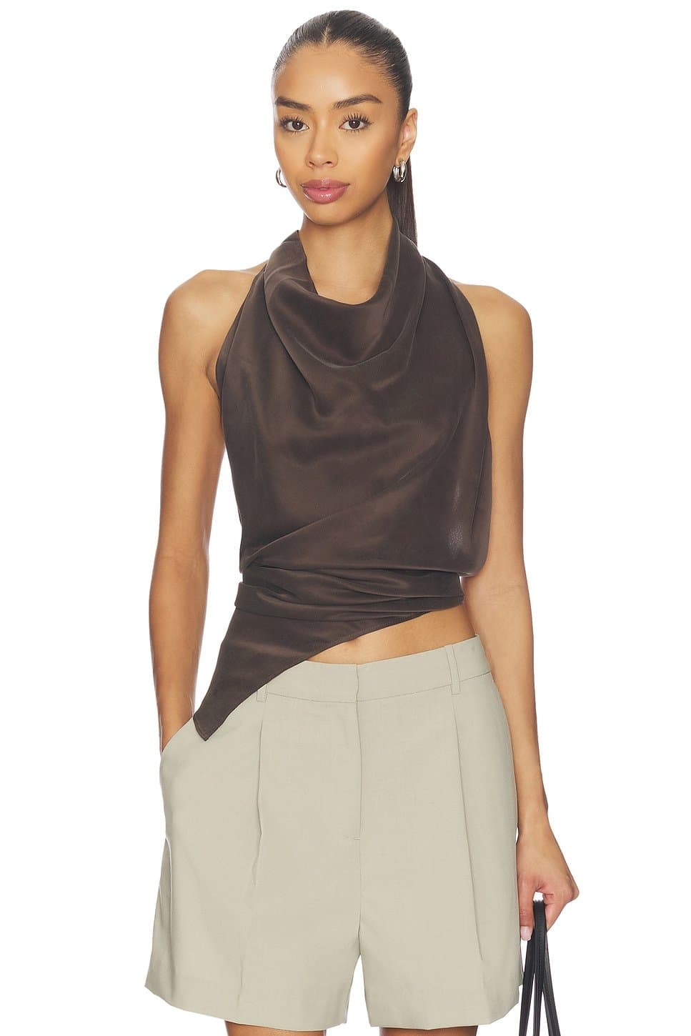 revolve Revolve Ganache Silk Halter Top