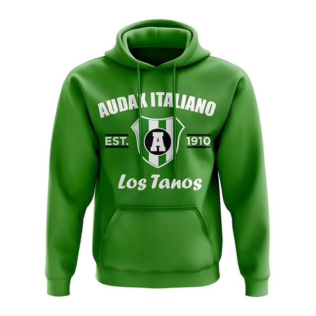 Audax Italiano Audax Italiano Men's Personalised Established Football Hoody in Green - 2