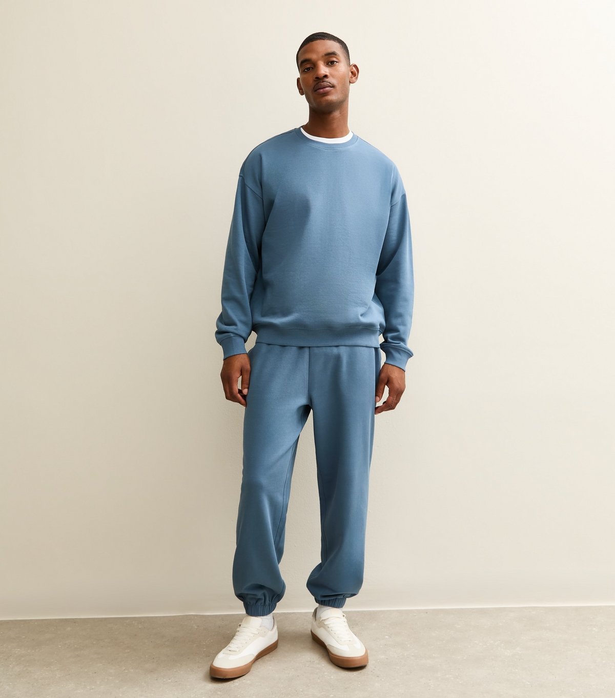 New Look Men's Blue Oversized Crew Neck Sweatshirt New Look - 3