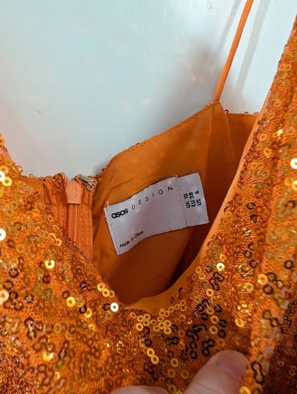ASOS Orange sequin jumpsuit