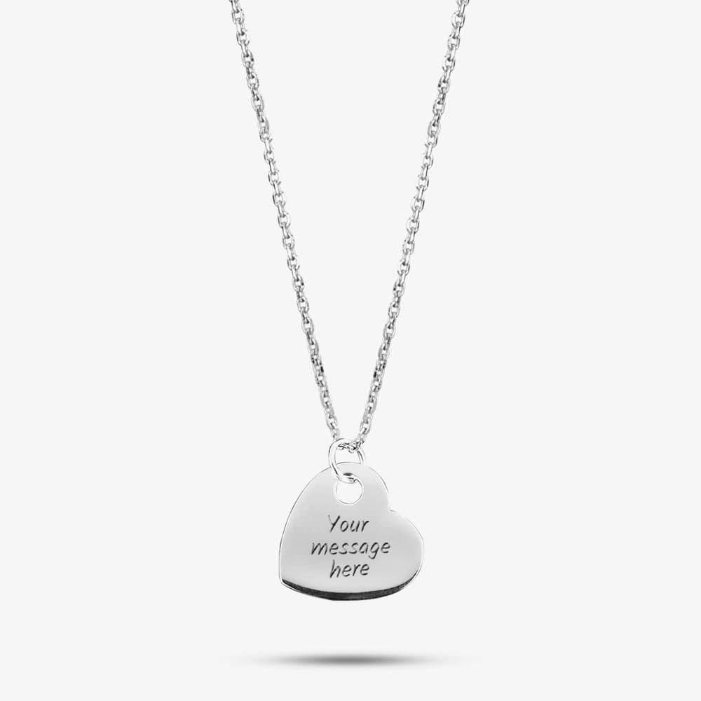 T.H.Baker T.H.Baker Women's Silver Heart Pendant Necklace