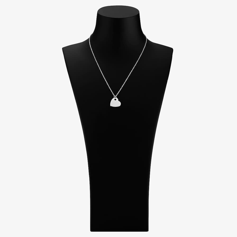 T.H.Baker T.H.Baker Women's Silver Medium Plain Heart Pendant P-4082 - 4