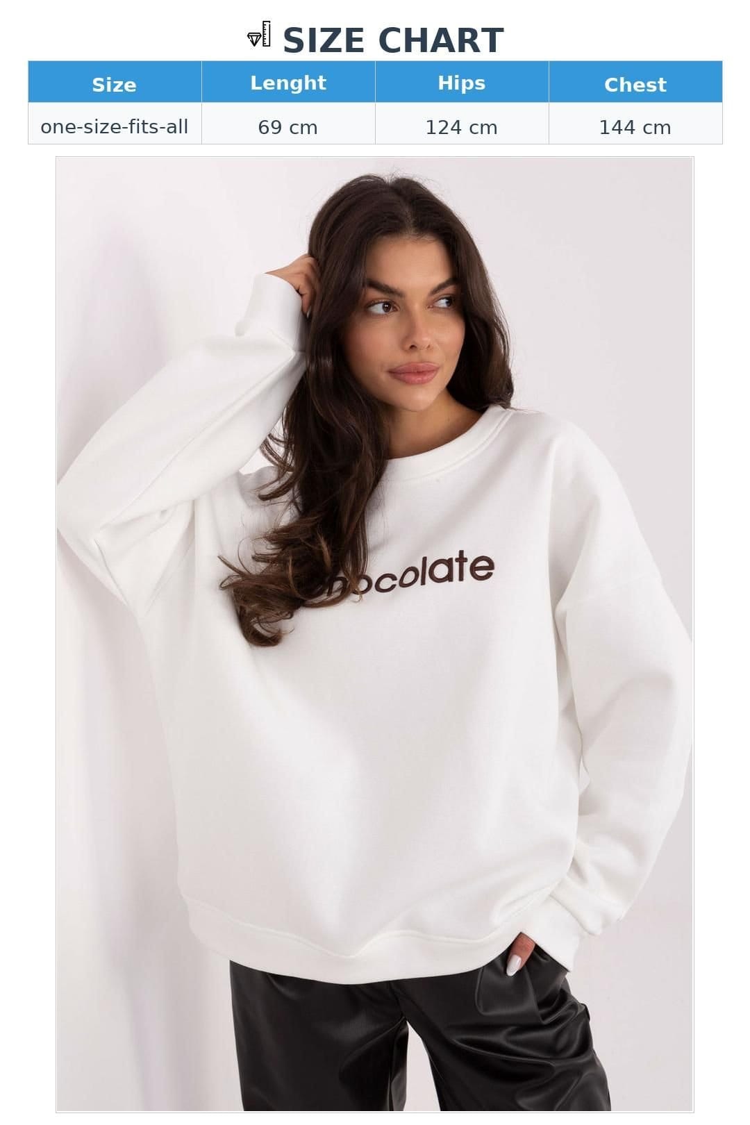 Love Lace Love Lace Women's Classic Cotton Elastane Embroidered Sweatshirt Style 220864 in White - 4