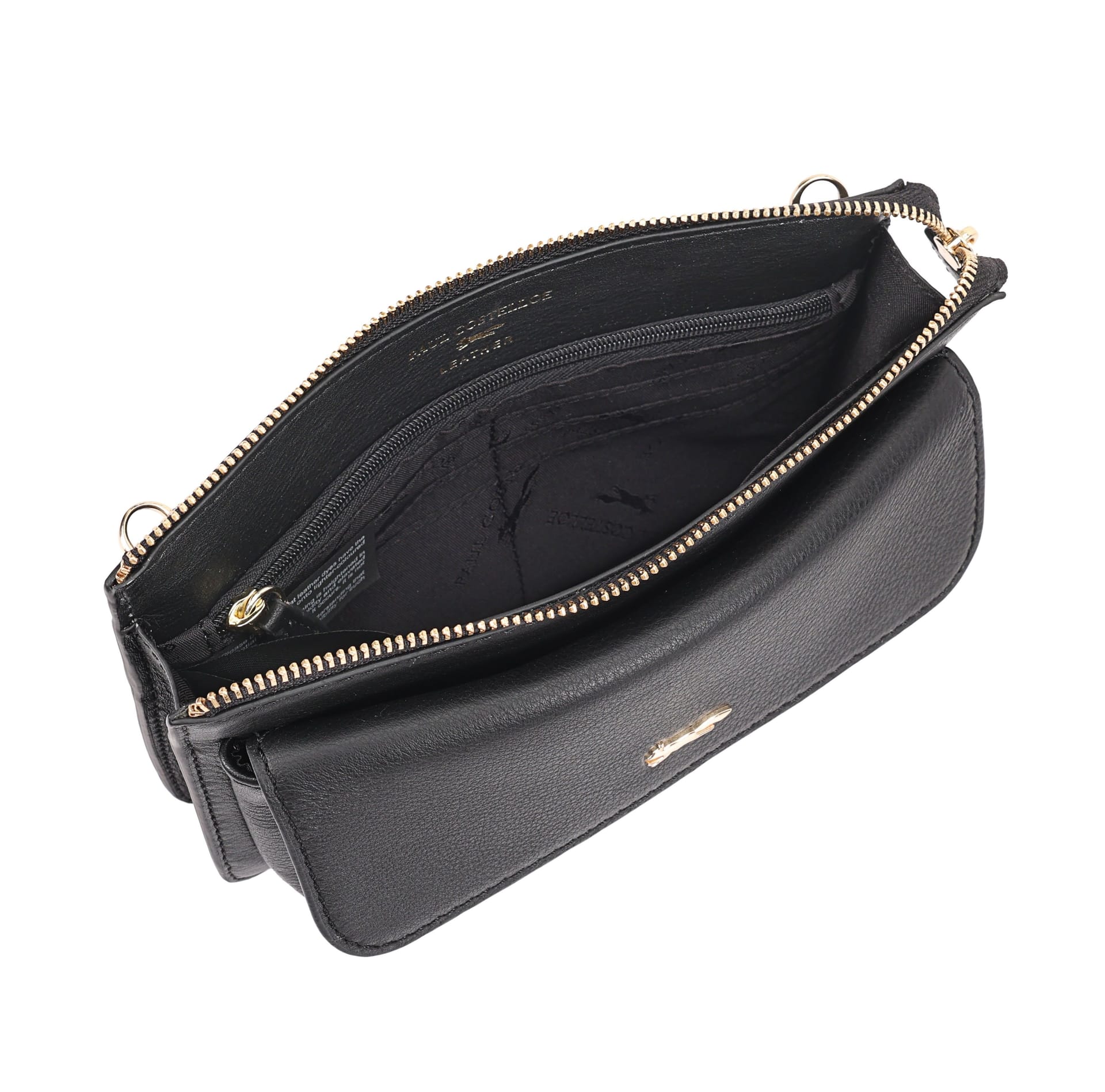 Paul Costelloe Paul Costelloe Women's Sabina Leather Cross Body Bag in Jet Black - 4