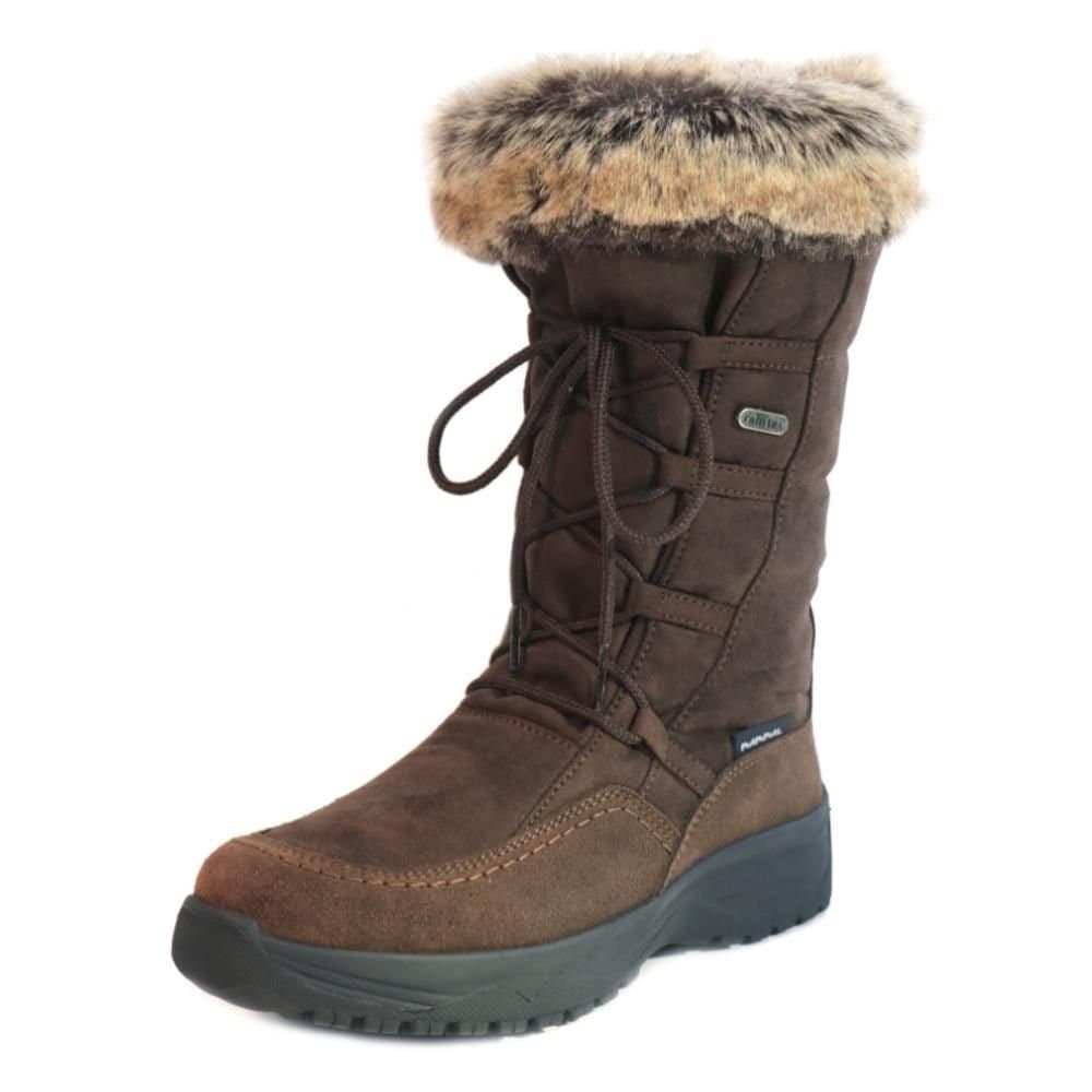 Mammal Mammal 'Bella' Cosy Women's Winter Boots with Flip-over Ice Grips in Brown