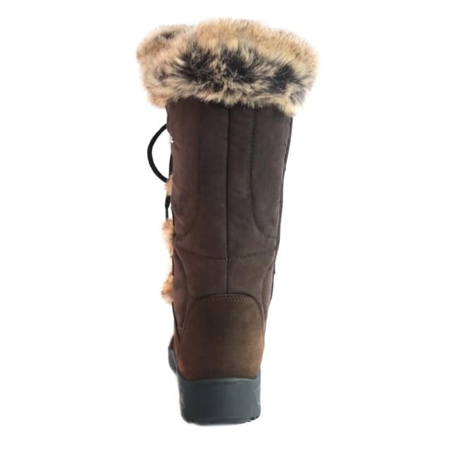 Mammal Mammal 'Bella' Cosy Women's Winter Boots with Flip-over Ice Grips in Brown - 3