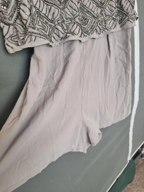 ASOS Asos grey embellished playsuit