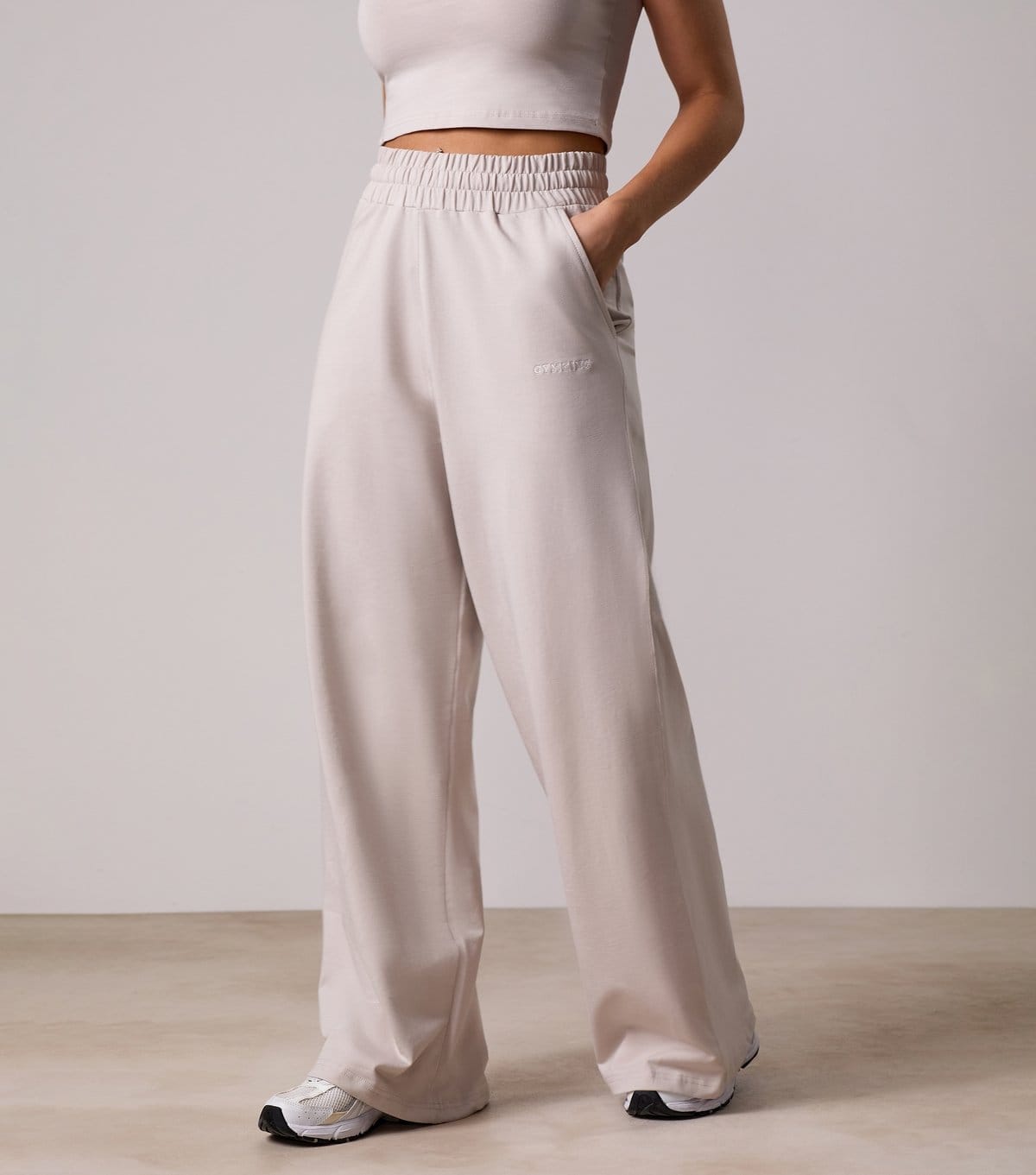 Gym King Light Grey Jersey Joggers