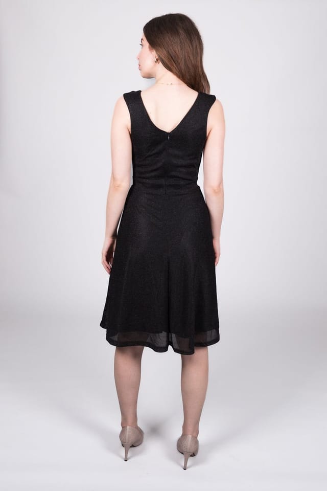 SOLO SOLO Women's Glitzy Wrap Dress in Black - 3
