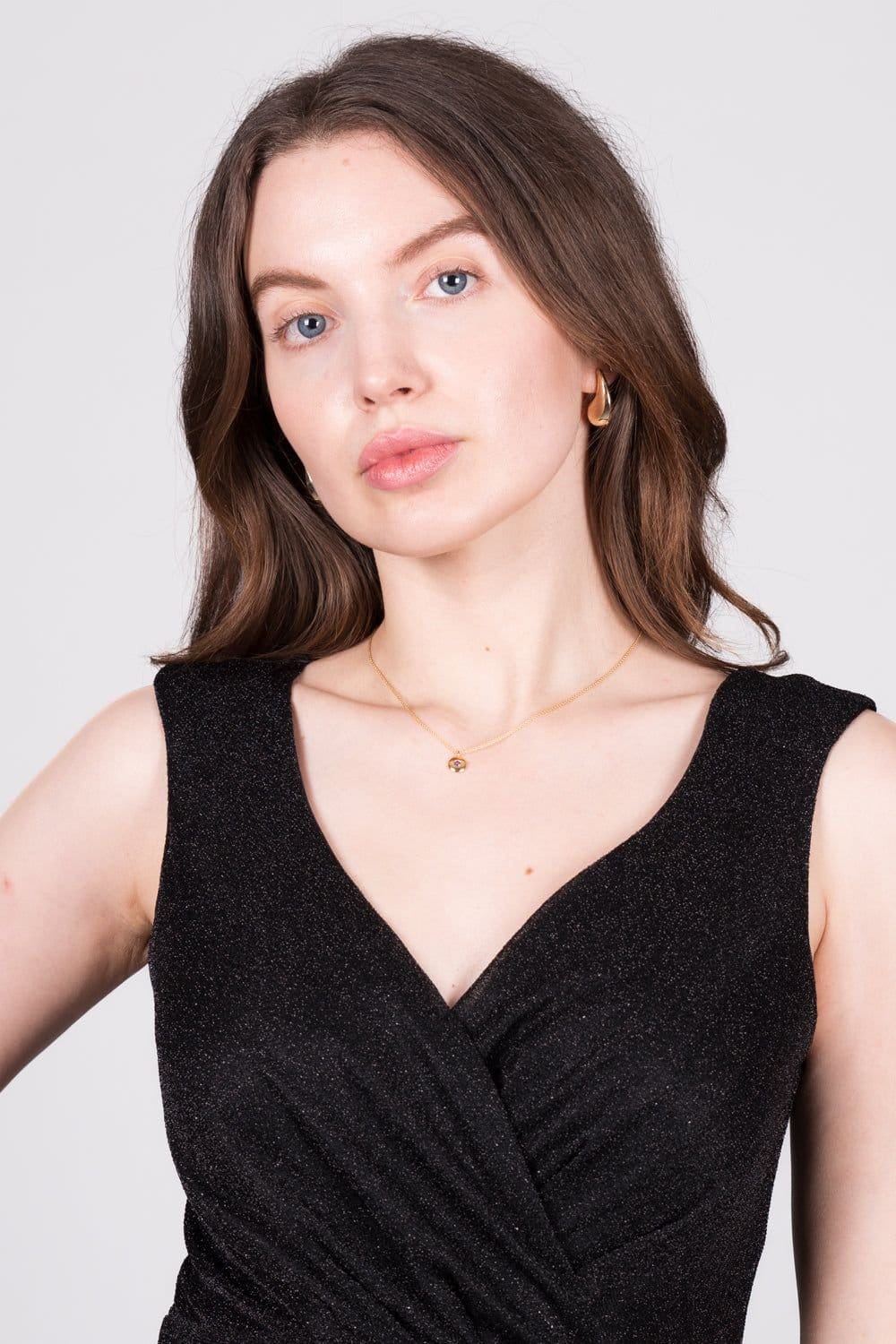 SOLO SOLO Women's Glitzy Wrap Dress in Black - 4