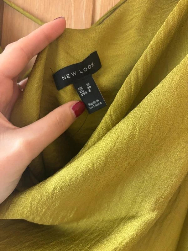 New Look Green Satin Cowl Neck Midaxi Dress - 1