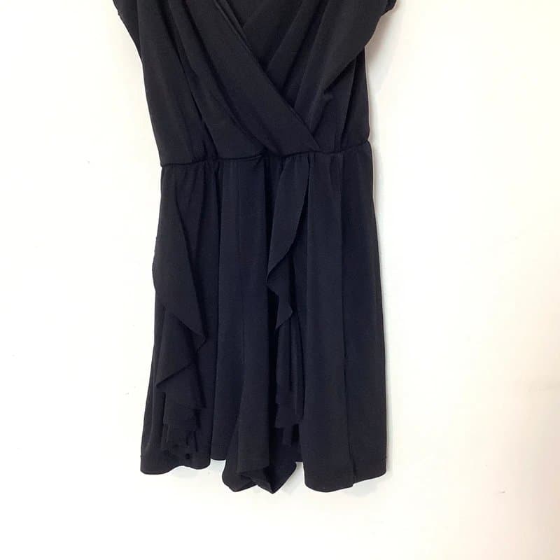 Topshop Topshop women’s diamanté strap black jumpsuit - playsuit size 8 VGC