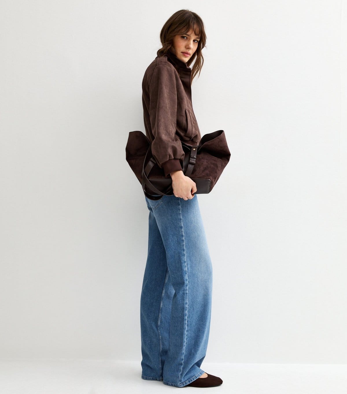 New Look Women's Tall Light Blue Elasticated Waist Wide Leg Jeans New Look - 4