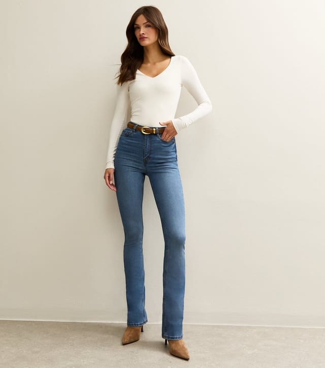 New Look Women's Tall Blue Waist Enhance Quinn Bootcut Jeans New Look - 2