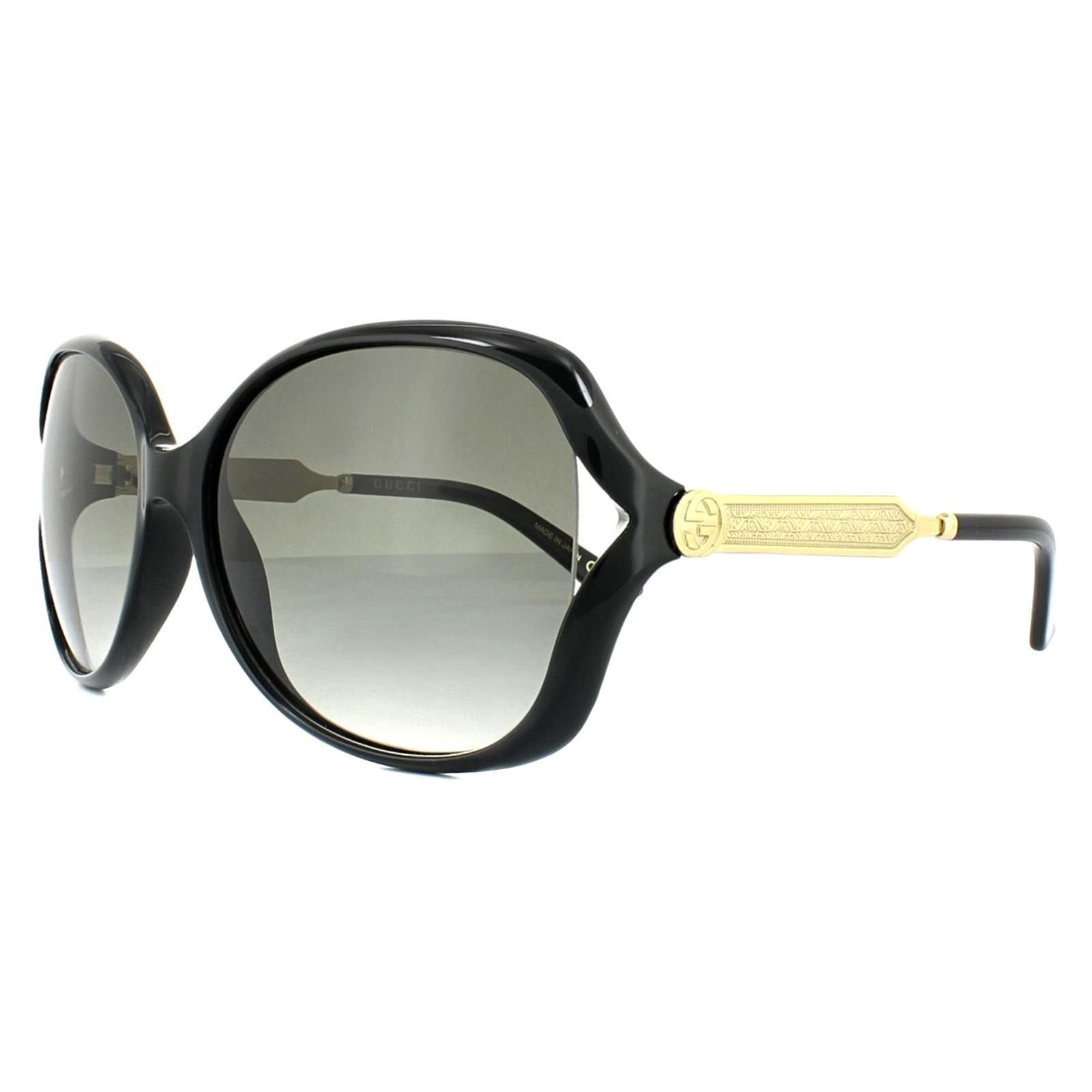 Gucci Gucci Women's Fashion Black Gold Grey Gradient Sunglasses - 2