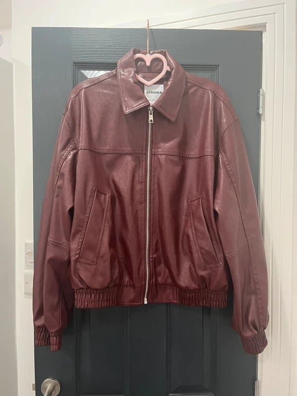 Bershka Bershka Red Leather Jacket