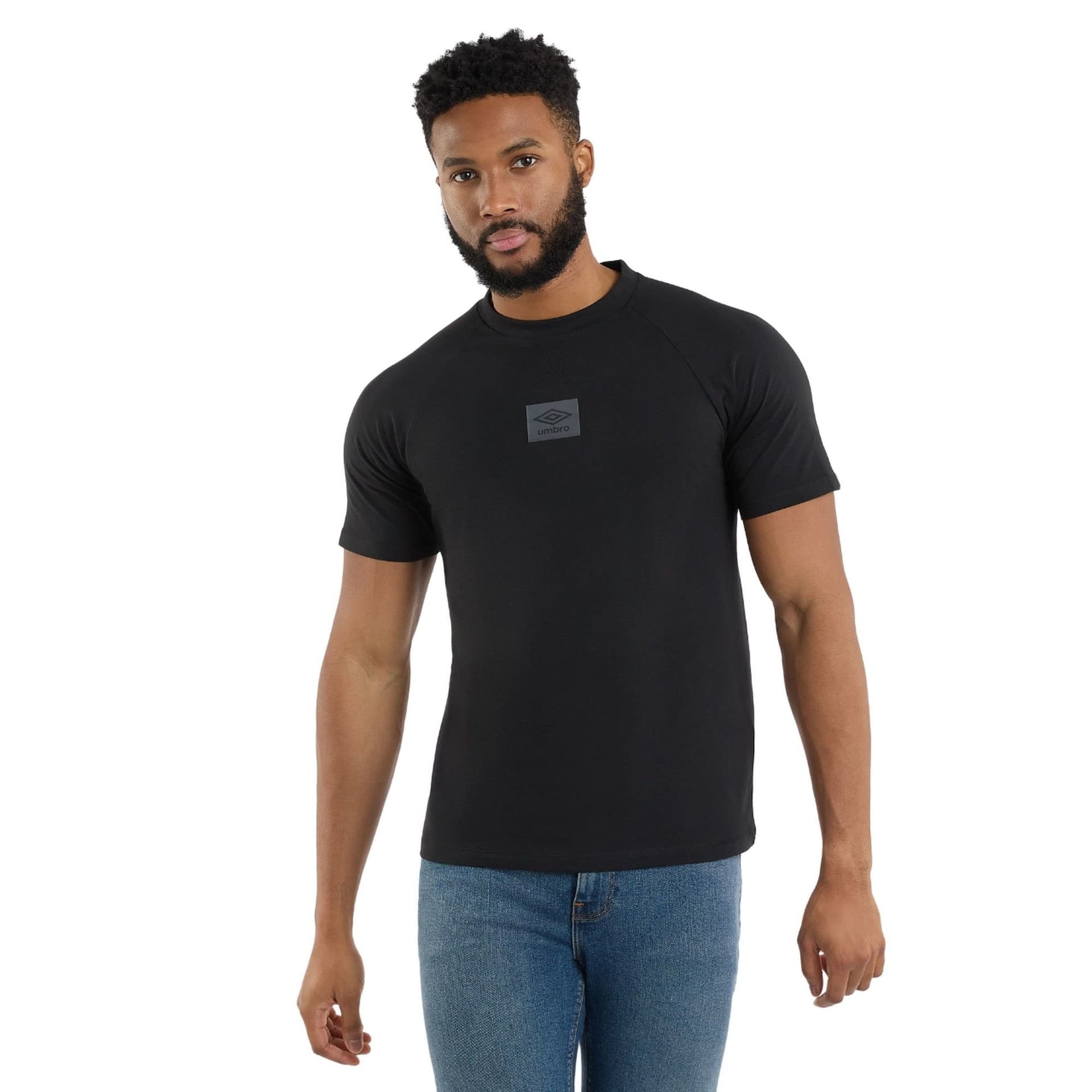 Umbro Umbro Men's Layered Box Logo T-Shirt in Black