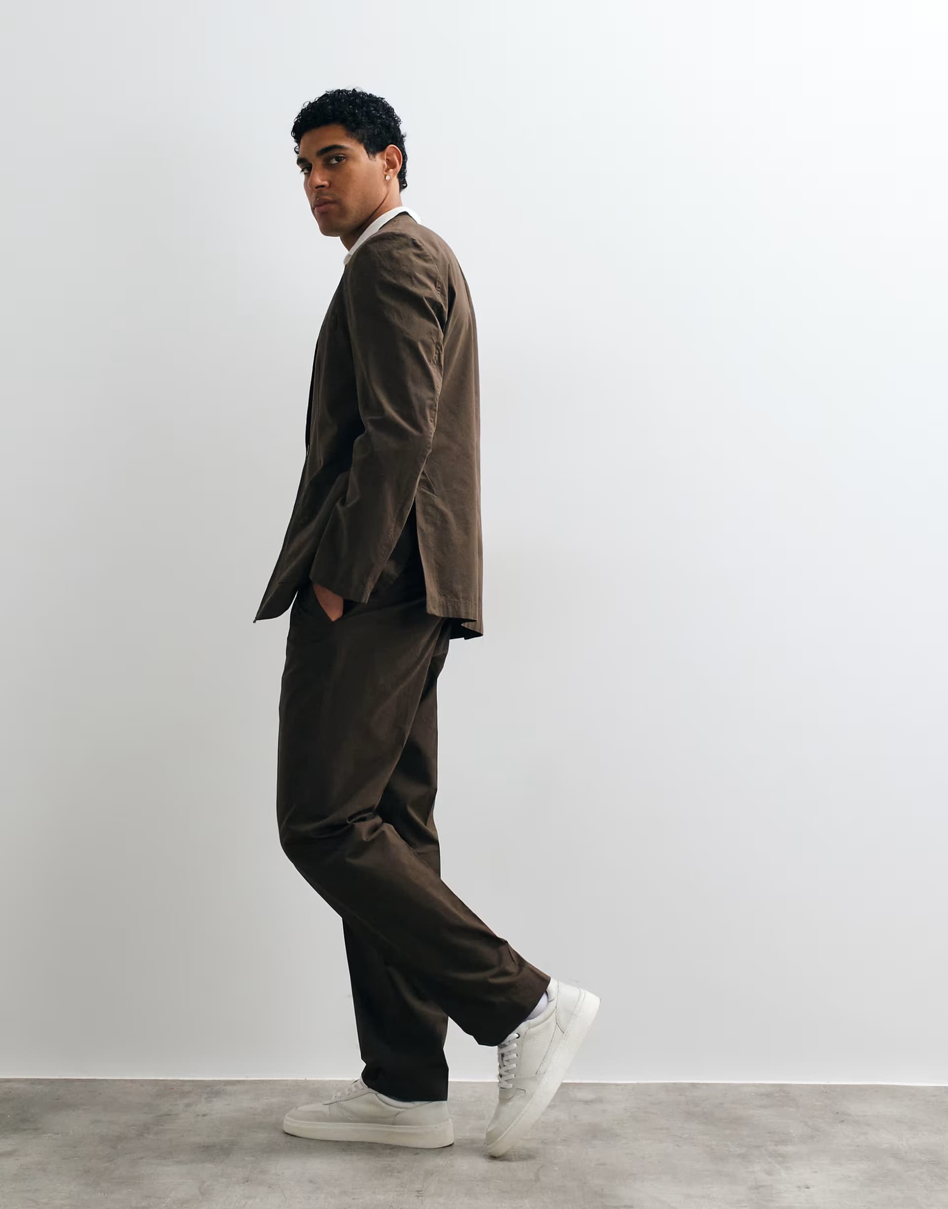 ASOS Mango Roma blazer & trouser co-ord in brown