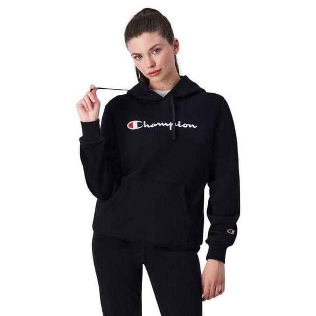 Champion Champion Women's Large Logo Hoodie in Black - 3