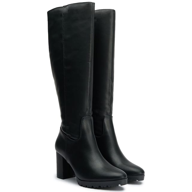 V.GAN V.GAN Women's Edamame Knee High Boots in Black - 2