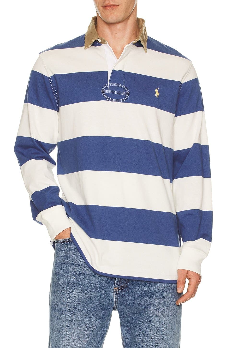 revolve Long Sleeve Collared Rugby Shirt