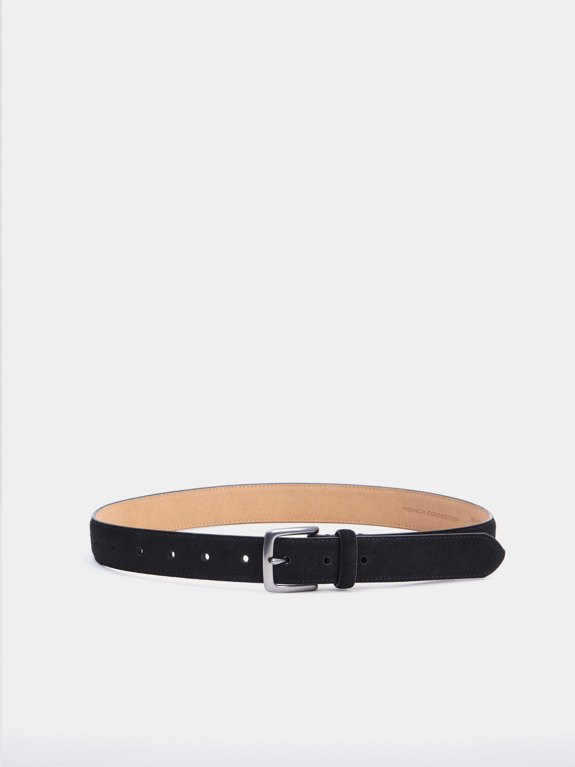 French Connection French Connection Suede Belt Black/Gunmetal
