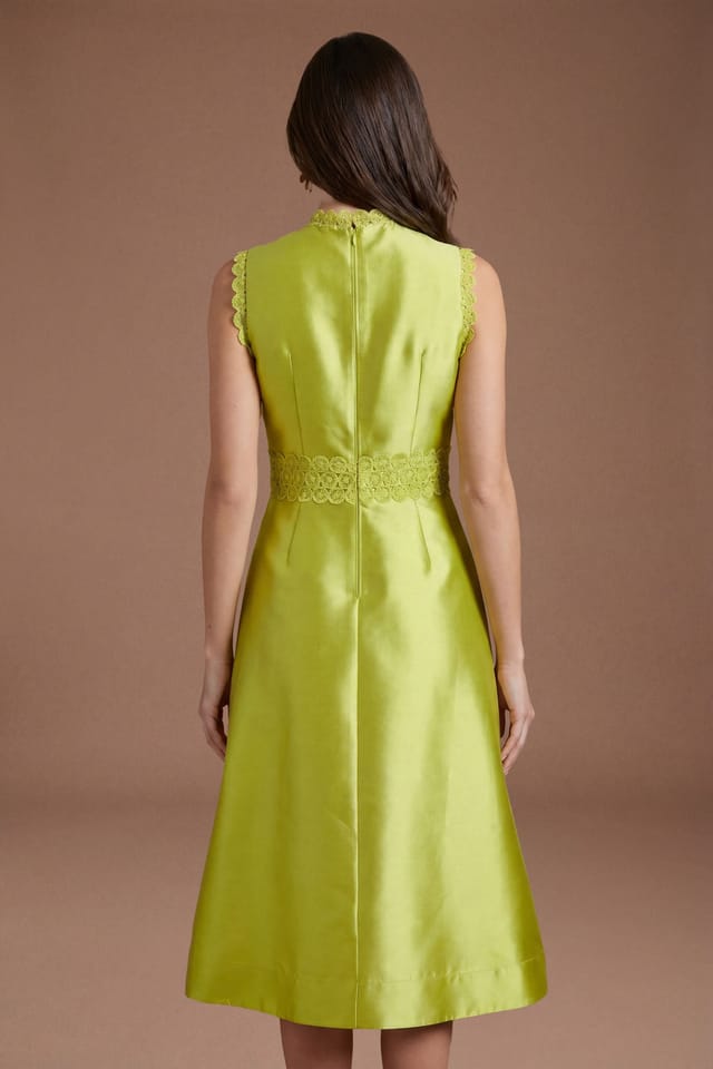 Coast Coast Women's Twill Lace Dress in Chartreuse - 2