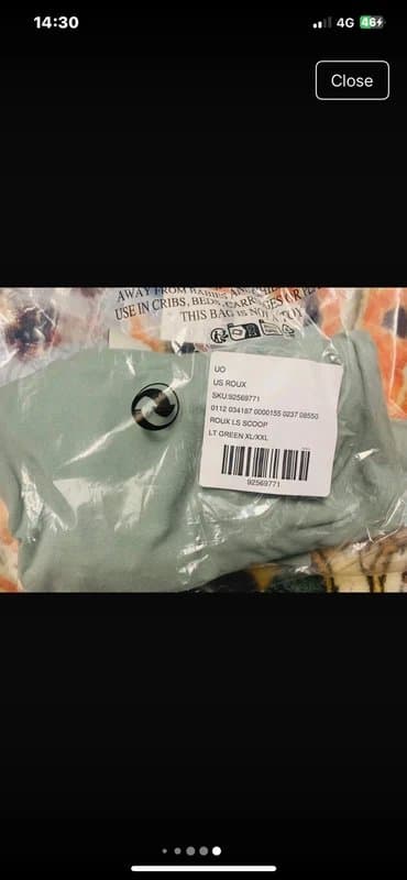 Urban Outfitters UO Roux Scoop Long Sleeve Seamless Top XL