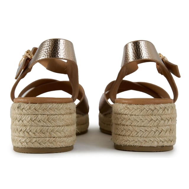 V.GAN V.GAN Women's Pekoe Espadrille Wedge Sandals in Metallics - 3