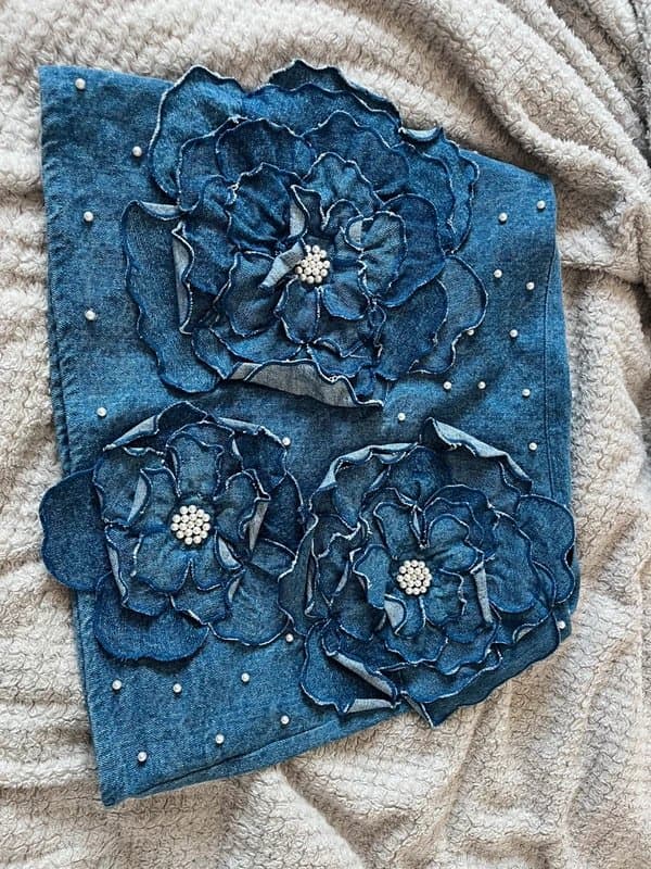 ASOS ASOS luxe embellished pearl skirt