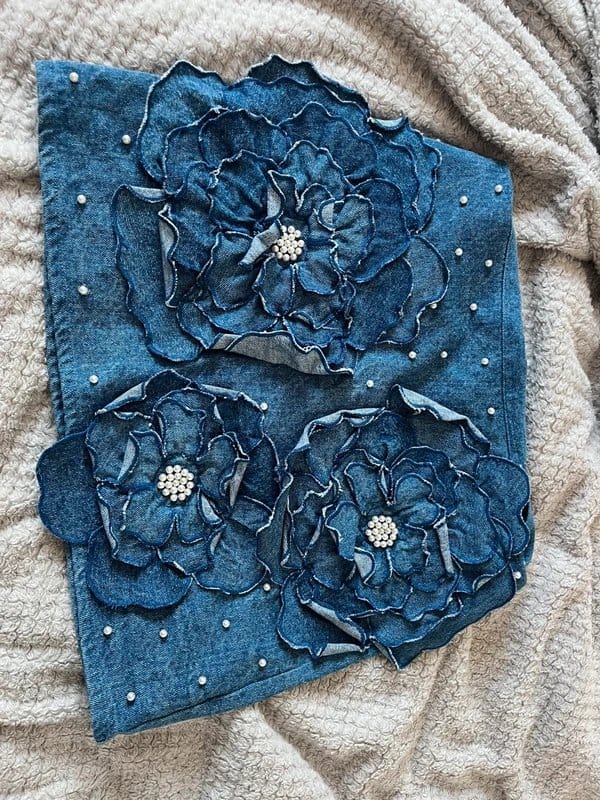 ASOS luxe embellished pearl skirt