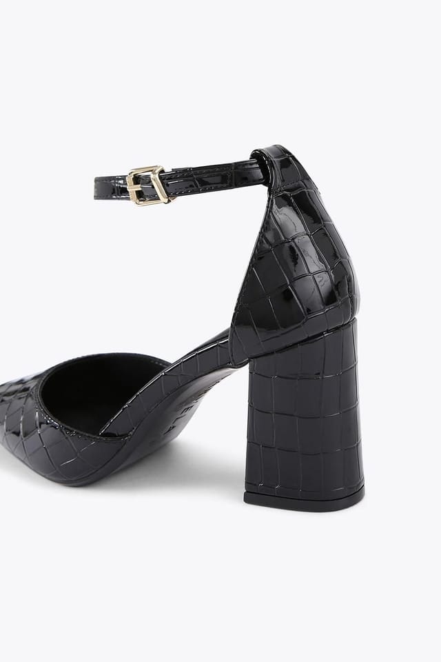 Carvela Carvela Women's 'Refined Court' Croc Print Heels in Black - 3