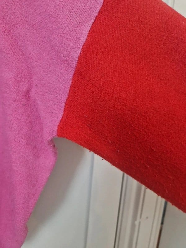 Never Fully Dressed Pink and Red Crochet Cropped Jumper