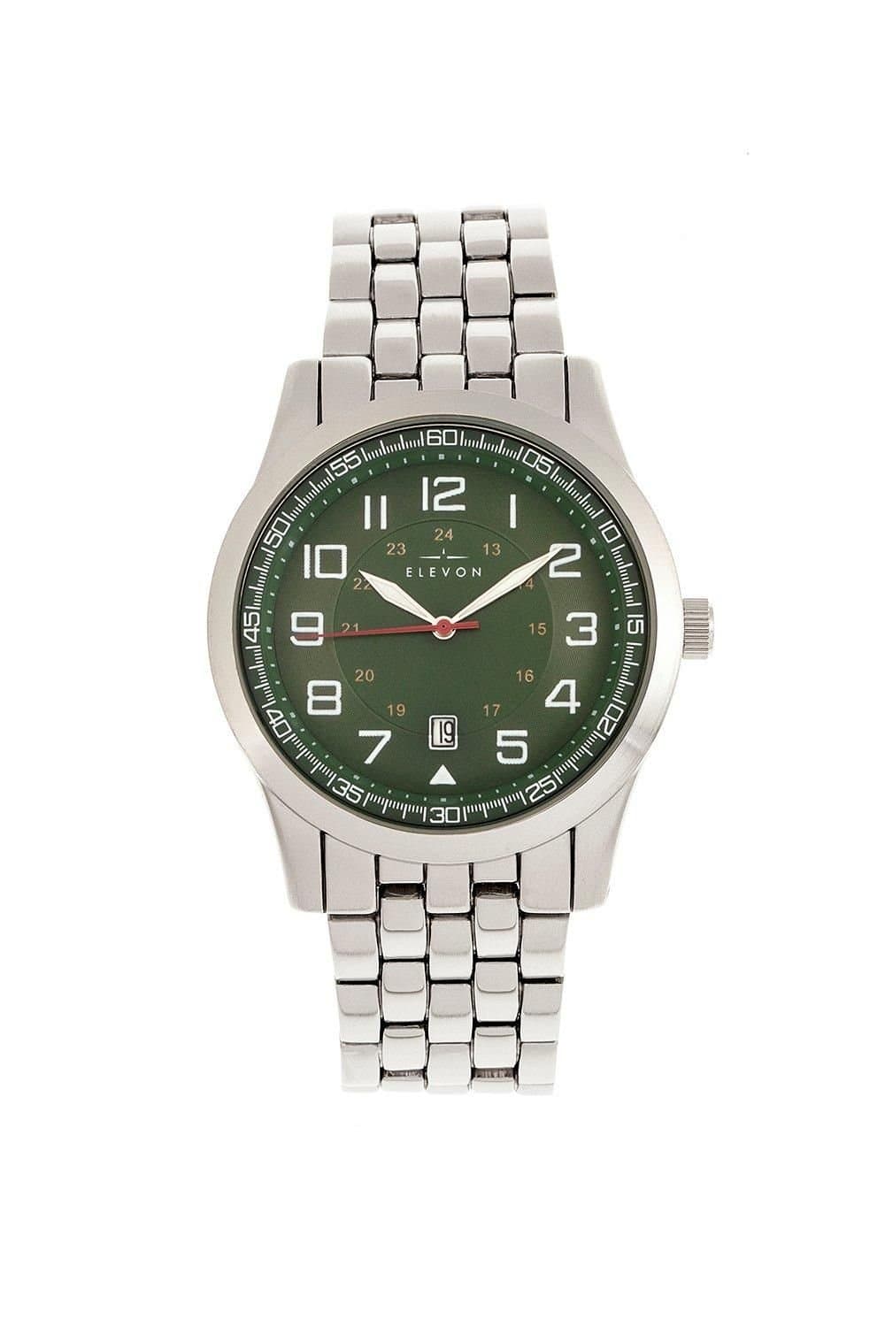 Elevon Elevon Men's Garrison Bracelet Watch with Date in Green