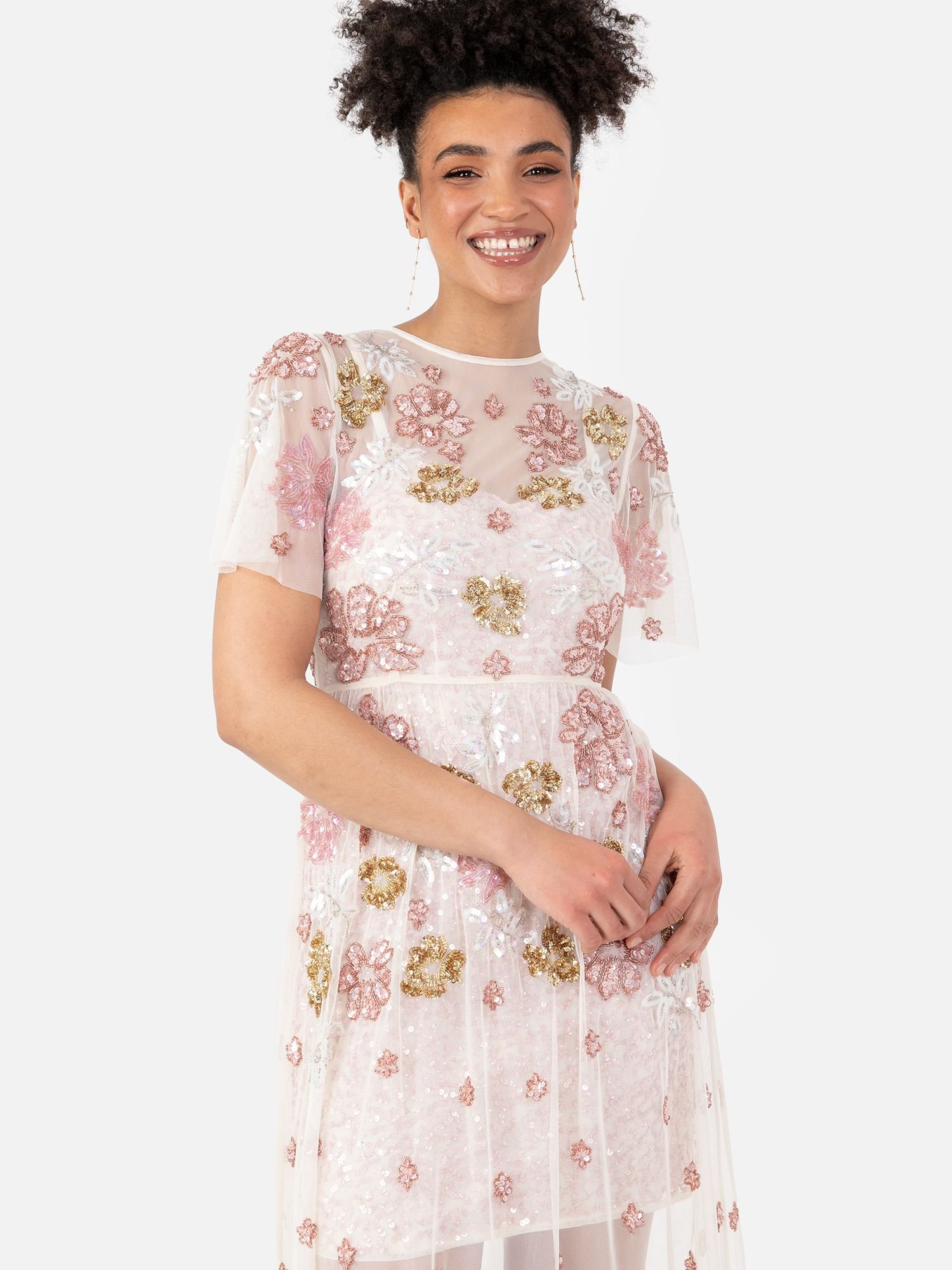 Maya Deluxe Maya Deluxe Women's Embellished Maxi Dress in Nude - 2