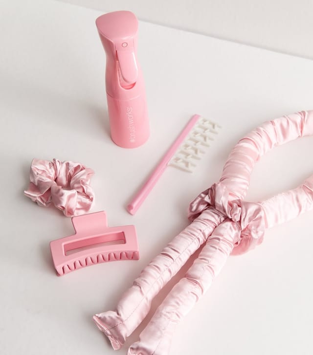 Brushworks Pink Satin Curl and Define Set Brushworks New Look - 2