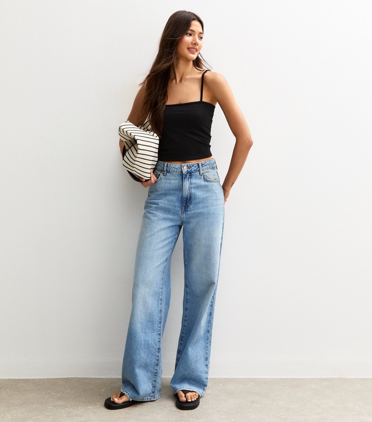 New Look Women's Black Strappy Square Neck Cami Top New Look - 2