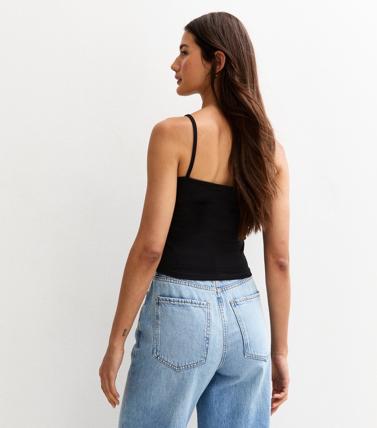 New Look Women's Black Strappy Square Neck Cami Top New Look - 4