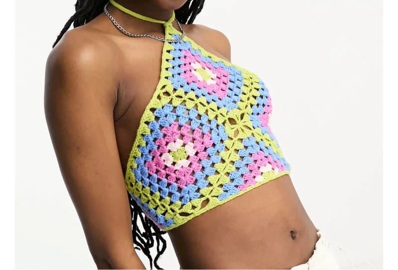 ASOS Design multiway crochet scarf top