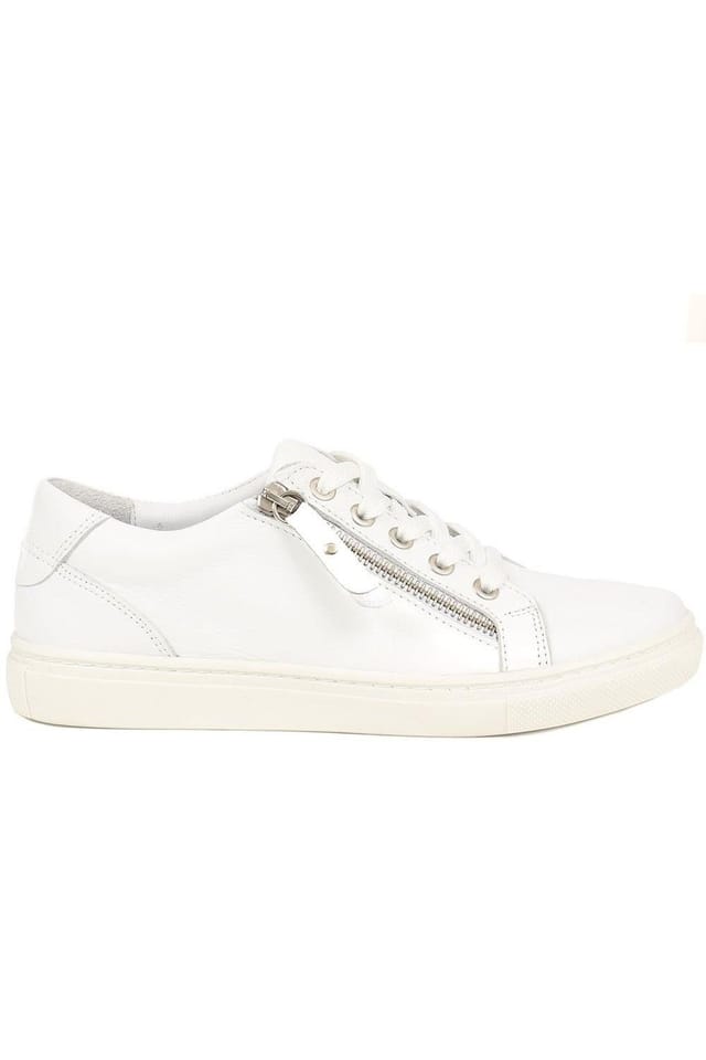 Jones Bootmaker Jones Bootmaker Women's Padova2 Leather Lace-Up Trainers in White - 2
