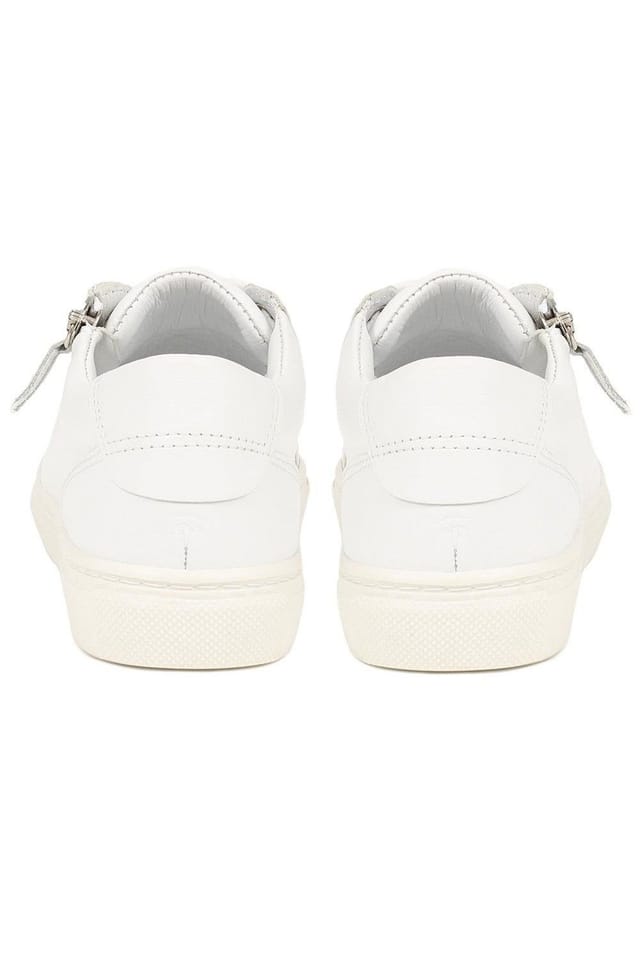 Jones Bootmaker Jones Bootmaker Women's Padova2 Leather Lace-Up Trainers in White - 3