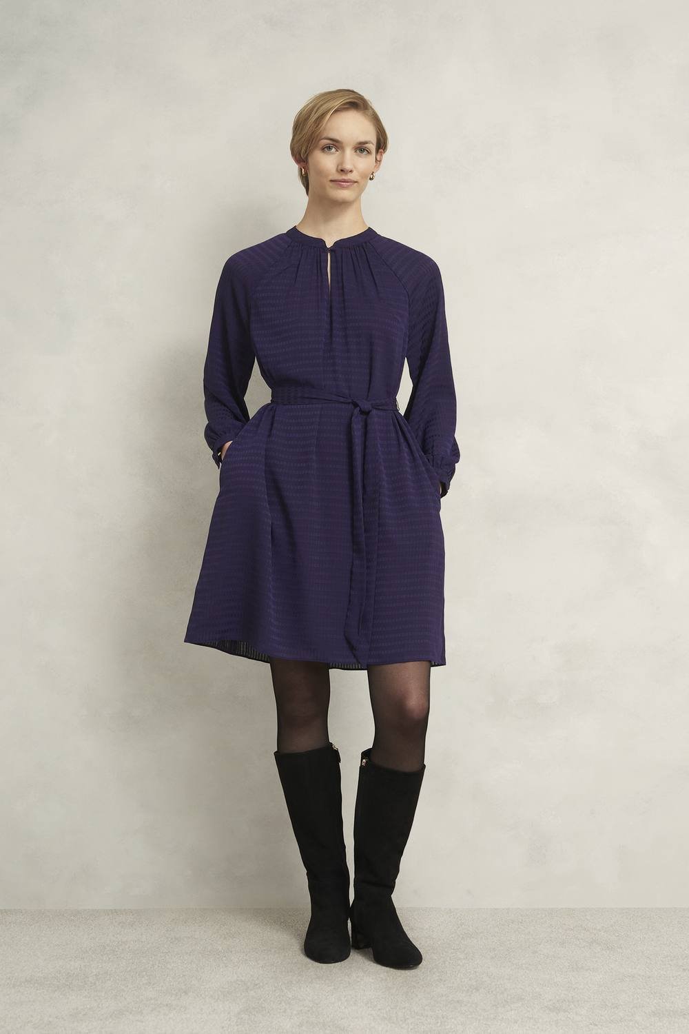 Hobbs London Hobbs London Women's Lori Dress in Aubergine - 4