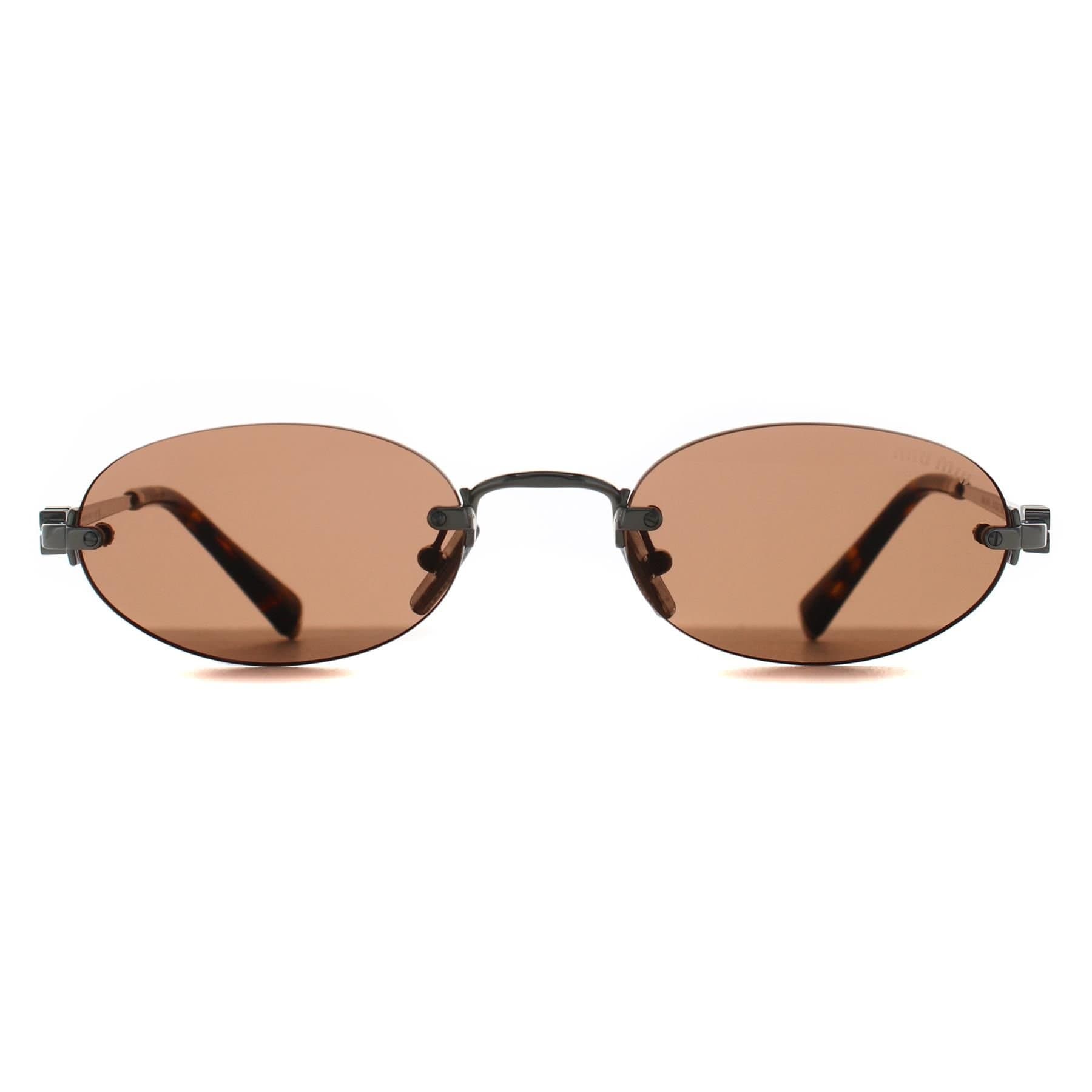 Miu Miu Miu Miu Silver Brown Square Sunglasses
