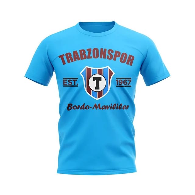 Trabzonspor Trabzonspor Men's Personalised Established Football T-Shirt Sky Blue in Light Blue - 2