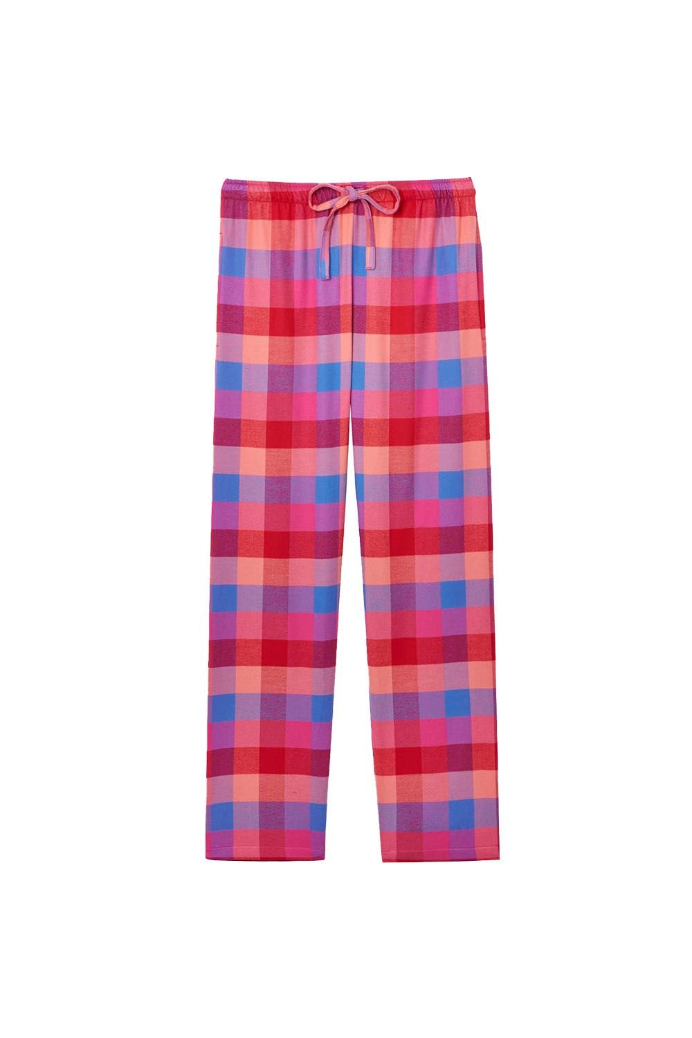 British Boxers British Boxers Women's "Coral Shire" Square Brushed Cotton Pyjama Trousers in Coral - 2