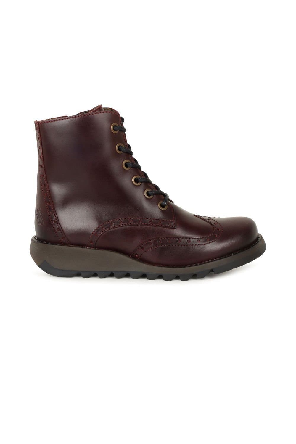 Fly London Fly London Women's 'Sarl' Lace Up Boots in Wine