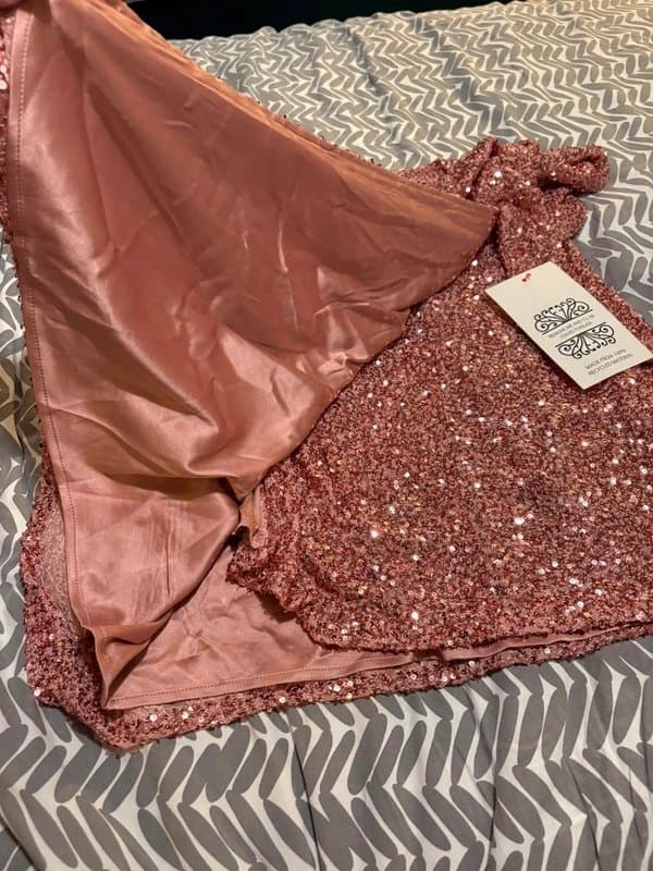 Never Fully Dressed Pink sequin mini jaspre skirt