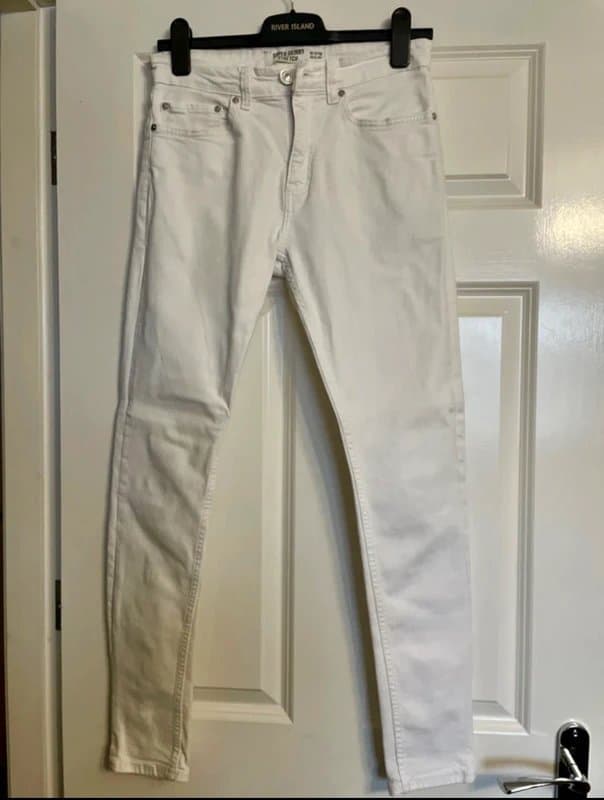 New Look New Look Men’s White Skinny Jeans. Size 32R